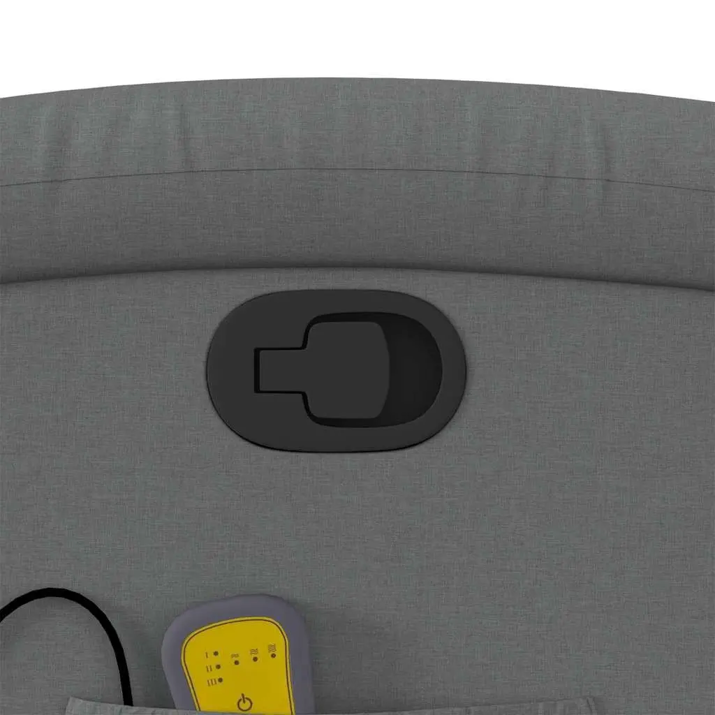 Grey Fabric Massage Recliner Chair with 6 Vibration Points