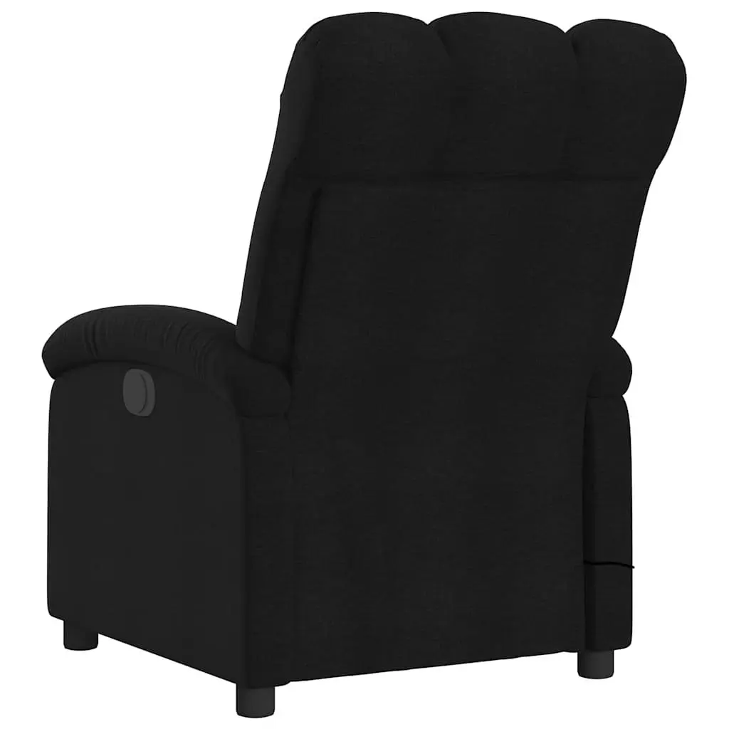Black Fabric Massage Recliner Chair with Vibration Points