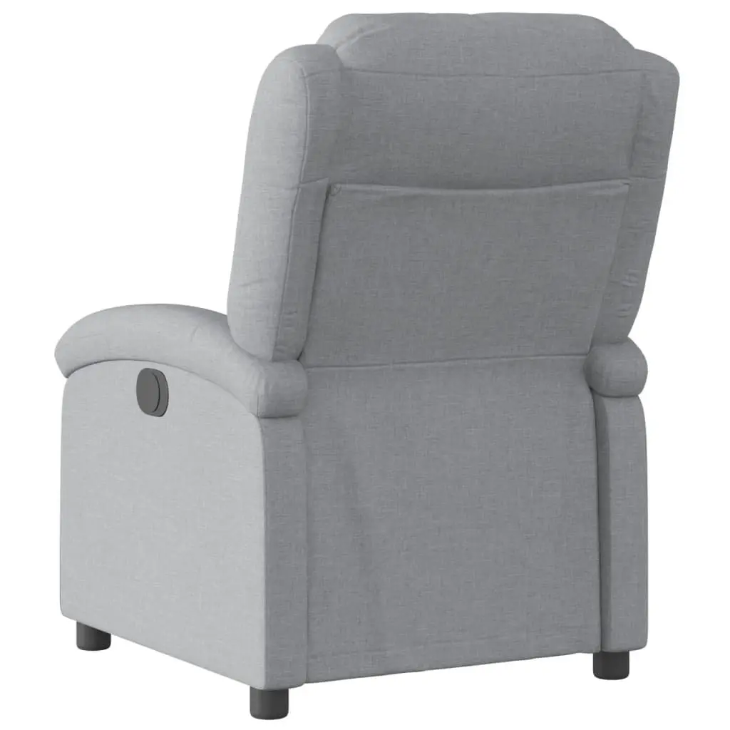 Recliner Chair Manual Reclining Grey Fabric Lounge Seat Adjustable 135 Degrees