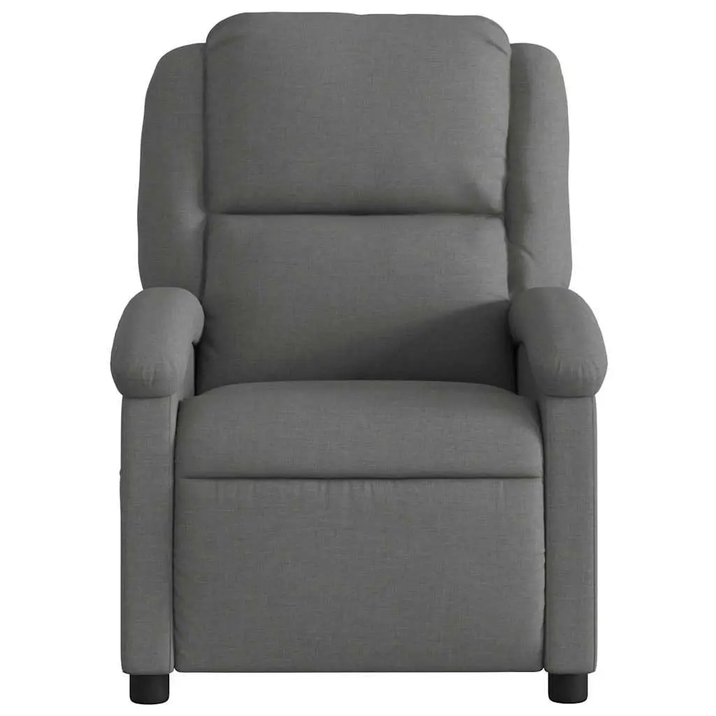 Grey Fabric Recliner Chair with Footrest