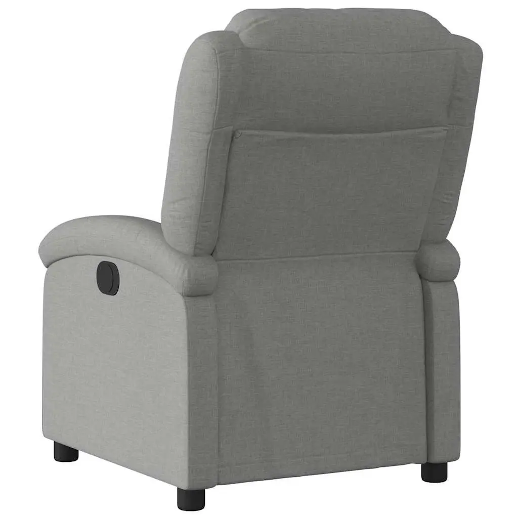 Grey Fabric Recliner Chair with Footrest