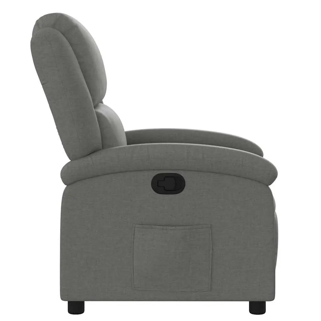 Grey Fabric Recliner Chair with Footrest
