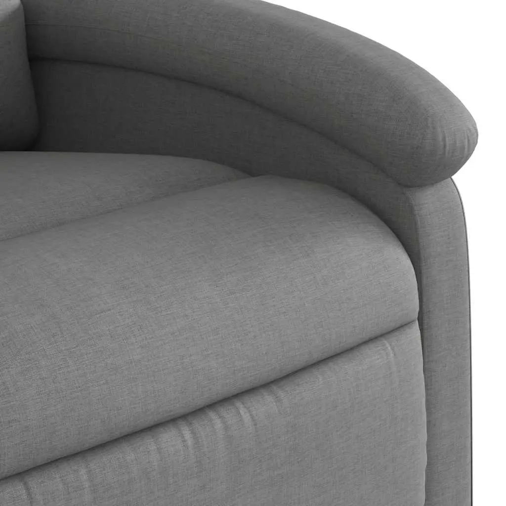 Grey Fabric Recliner Chair with Footrest