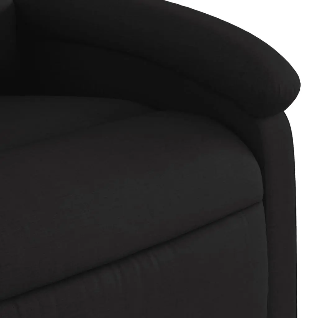 Recliner Chair Black Fabric Manual Reclining Armchair