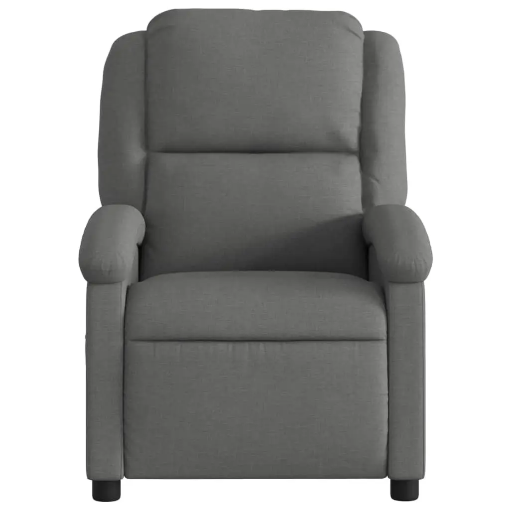 Grey Fabric Manual Recline Massage Recliner Chair