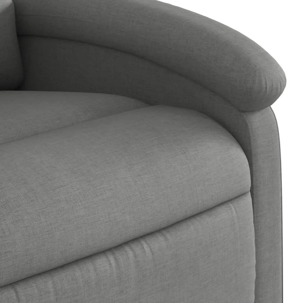 Grey Fabric Manual Recline Massage Recliner Chair