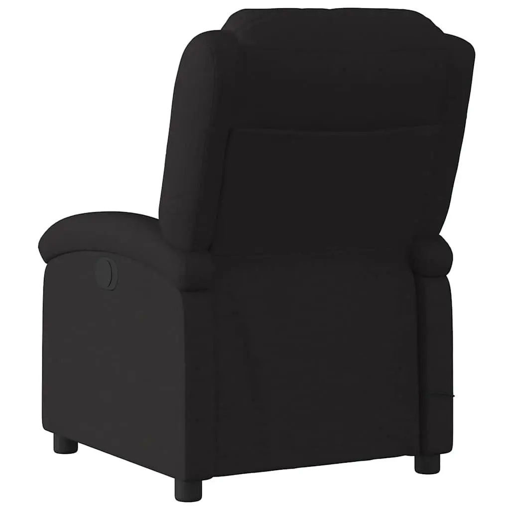 Black Fabric Massage Recliner Chair with Manual Recline