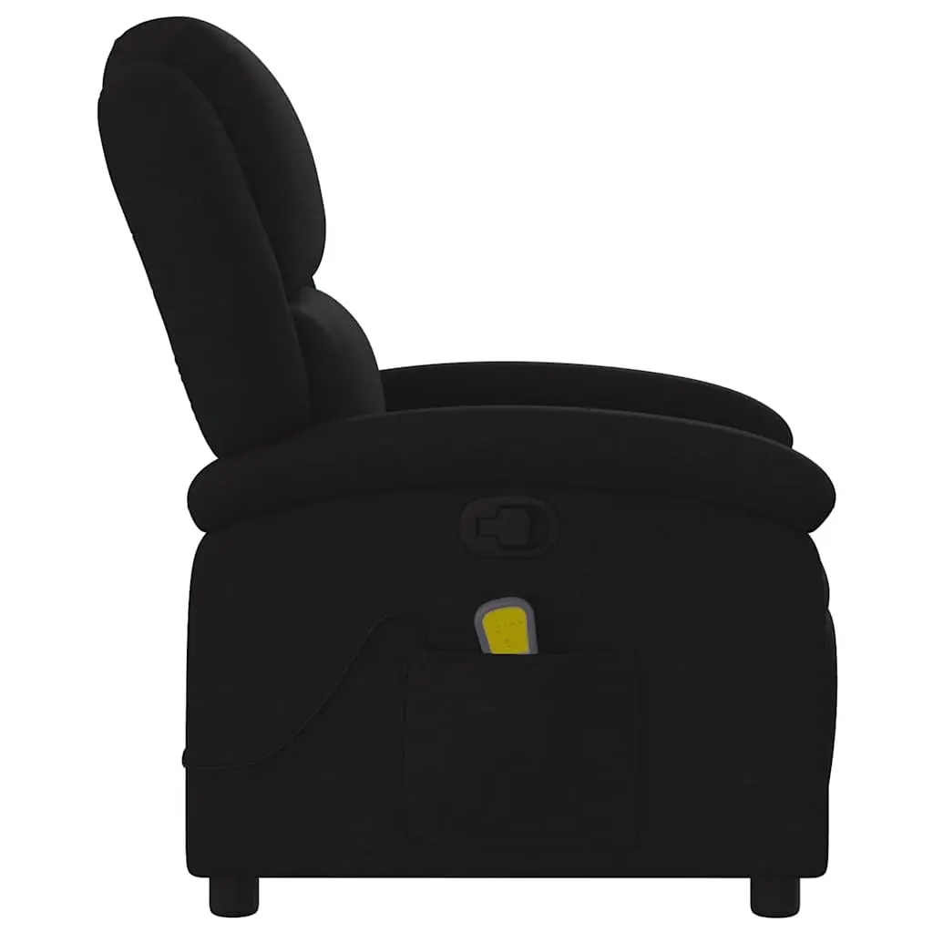 Black Fabric Massage Recliner Chair with Manual Recline