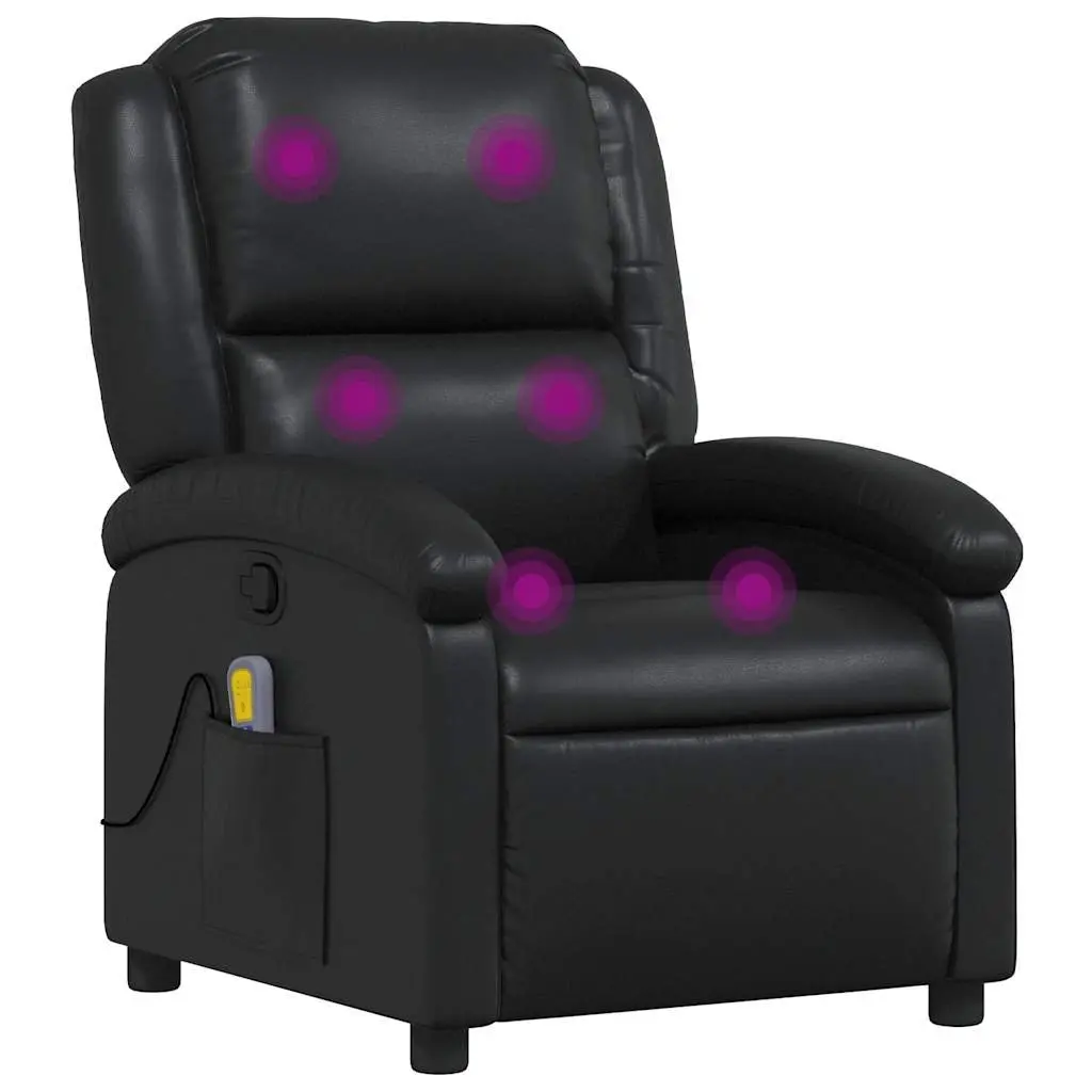 Massage Recliner Armchair Manual Reclining Footrest Vibration Lounge Chair