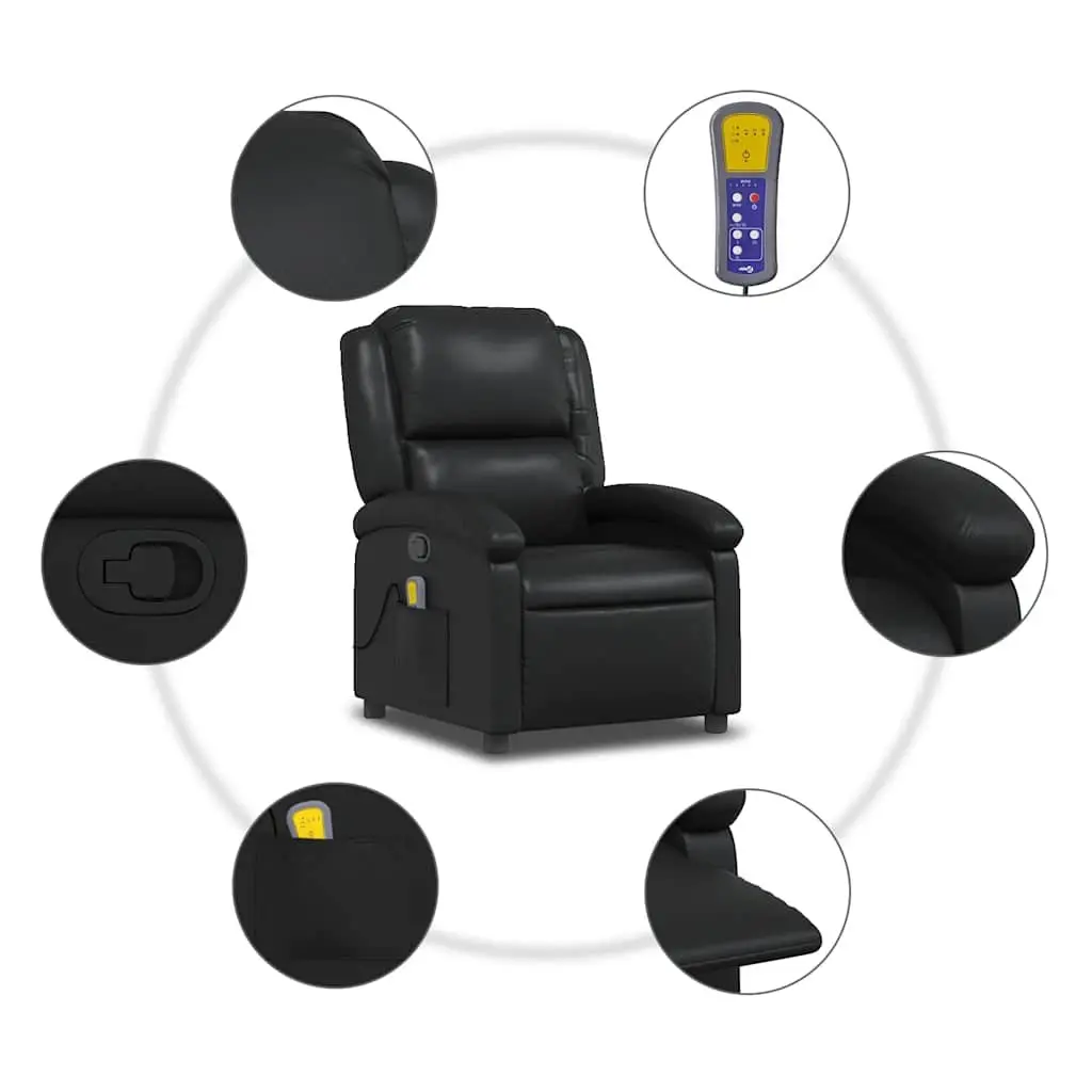 Massage Recliner Armchair Manual Reclining Footrest Vibration Lounge Chair