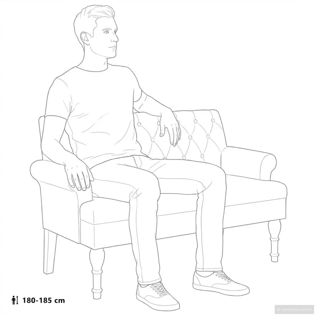 Black Fabric Bench with Backrest