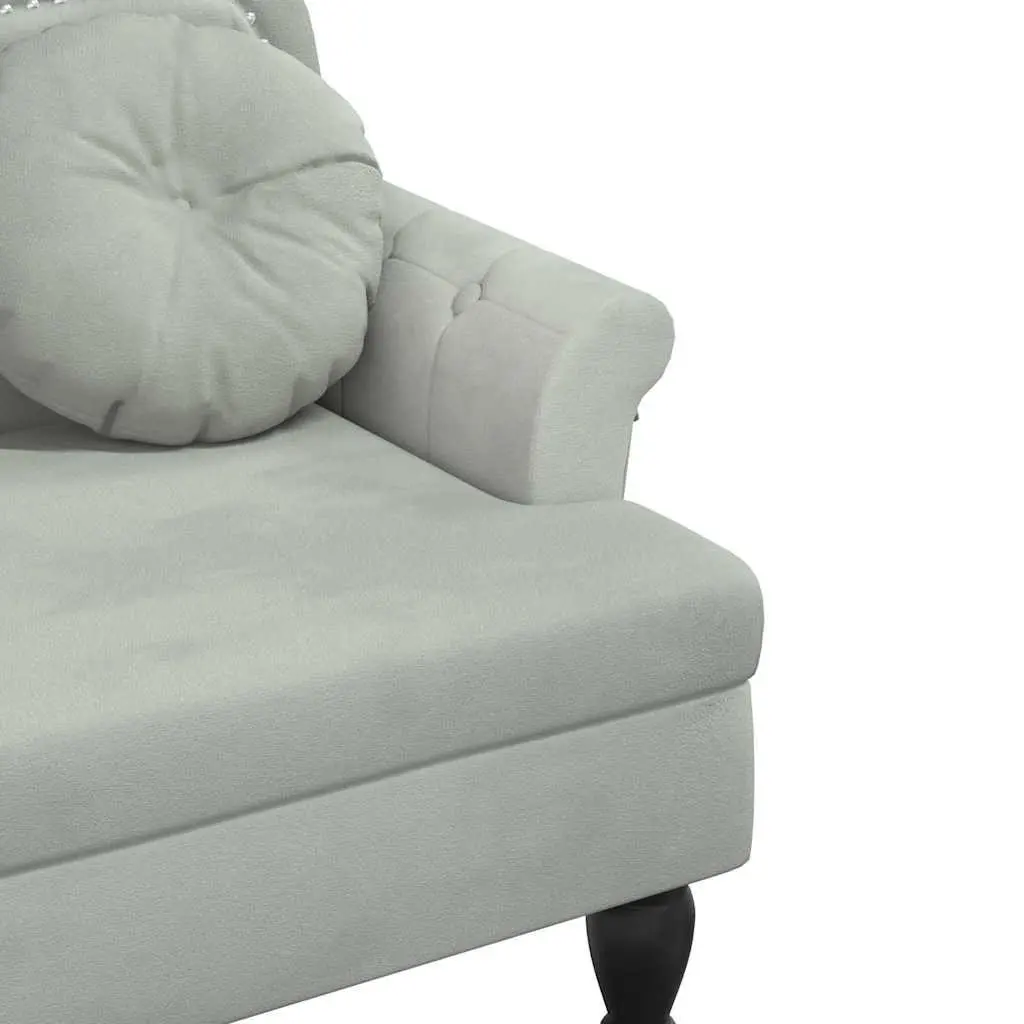 Bench with Cushions Light Grey Velvet Seating Elegant Home Office Furniture