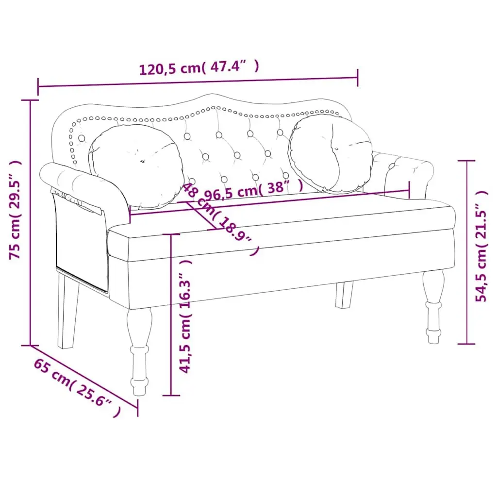 Bench with Cushions Light Grey Velvet Seating Elegant Home Office Furniture