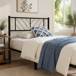 Black Metal Headboard for 90cm Bed Frame