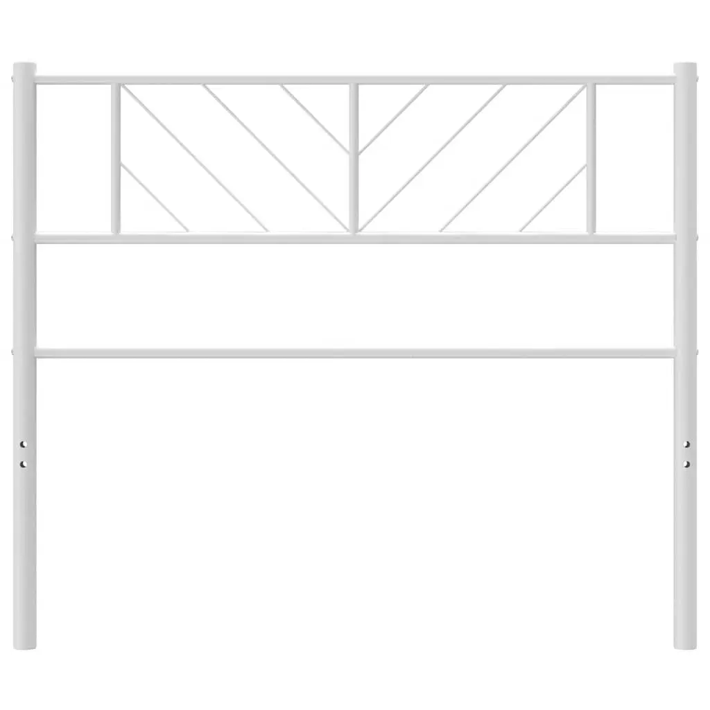 Metal Headboard White 90cm Powder-coated Steel Bed Header