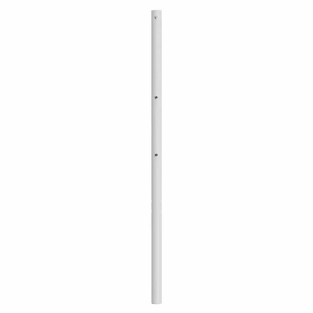 Metal Headboard White 107 cm Powder Coated Steel Bedroom Furniture with Legs