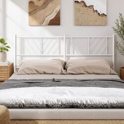 White Metal Headboard for 135cm Bed Frame