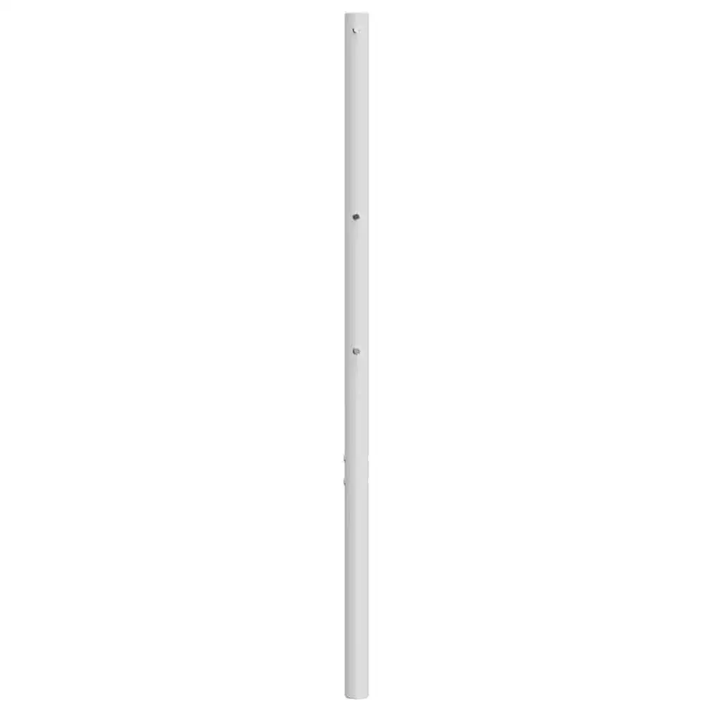 Metal Headboard White 135cm Powder-coated Steel Bed Frame Bedroom Furniture Sturdy