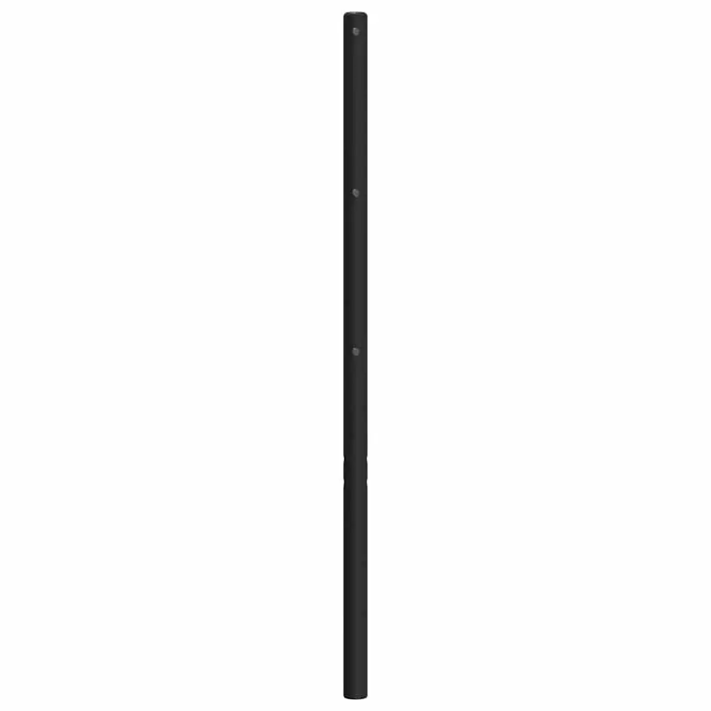 Black Metal Headboard 107cm Powder Coated Steel Bedroom Furniture