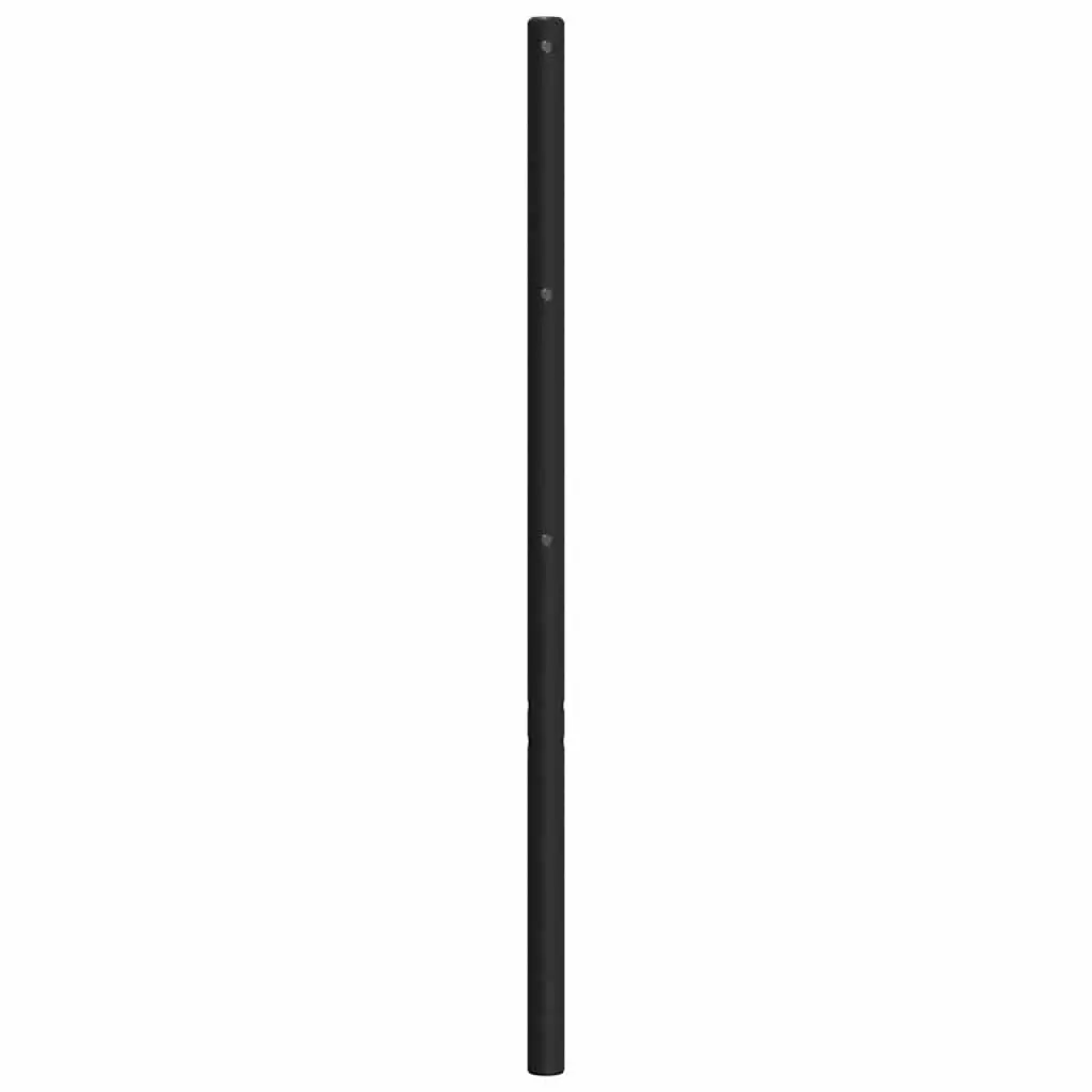 Metal Headboard Black 135cm Powder Coated Steel
