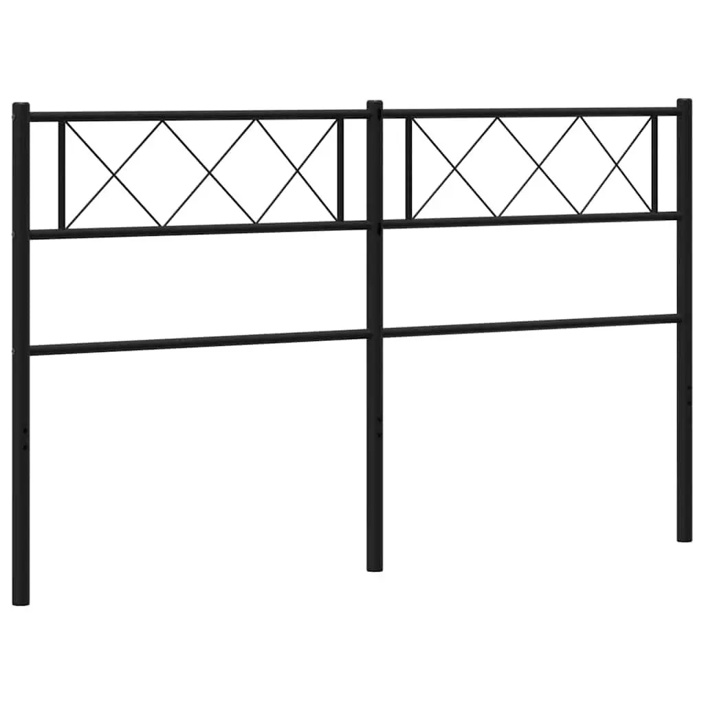 Steel Bed Headboard Black 150cm Powder Coated Bedroom Furniture