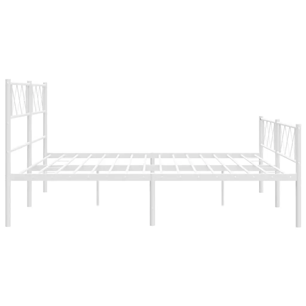 King Size Metal Bed Frame with Footboard and Headboard