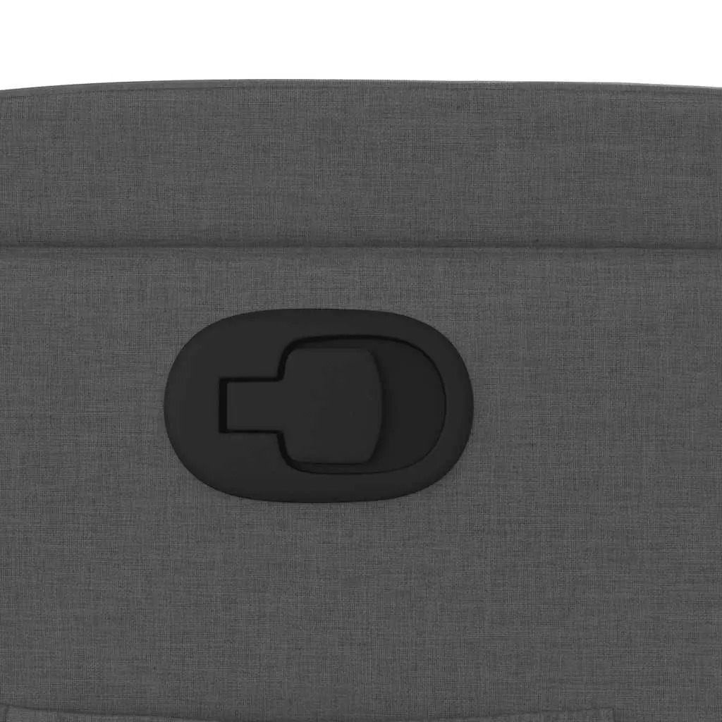 Grey Fabric Recliner Chair with Cup Holders