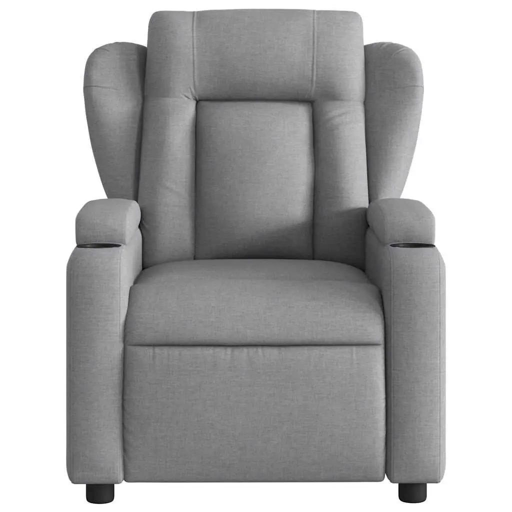 Grey Fabric Massage Recliner Chair with Footrest