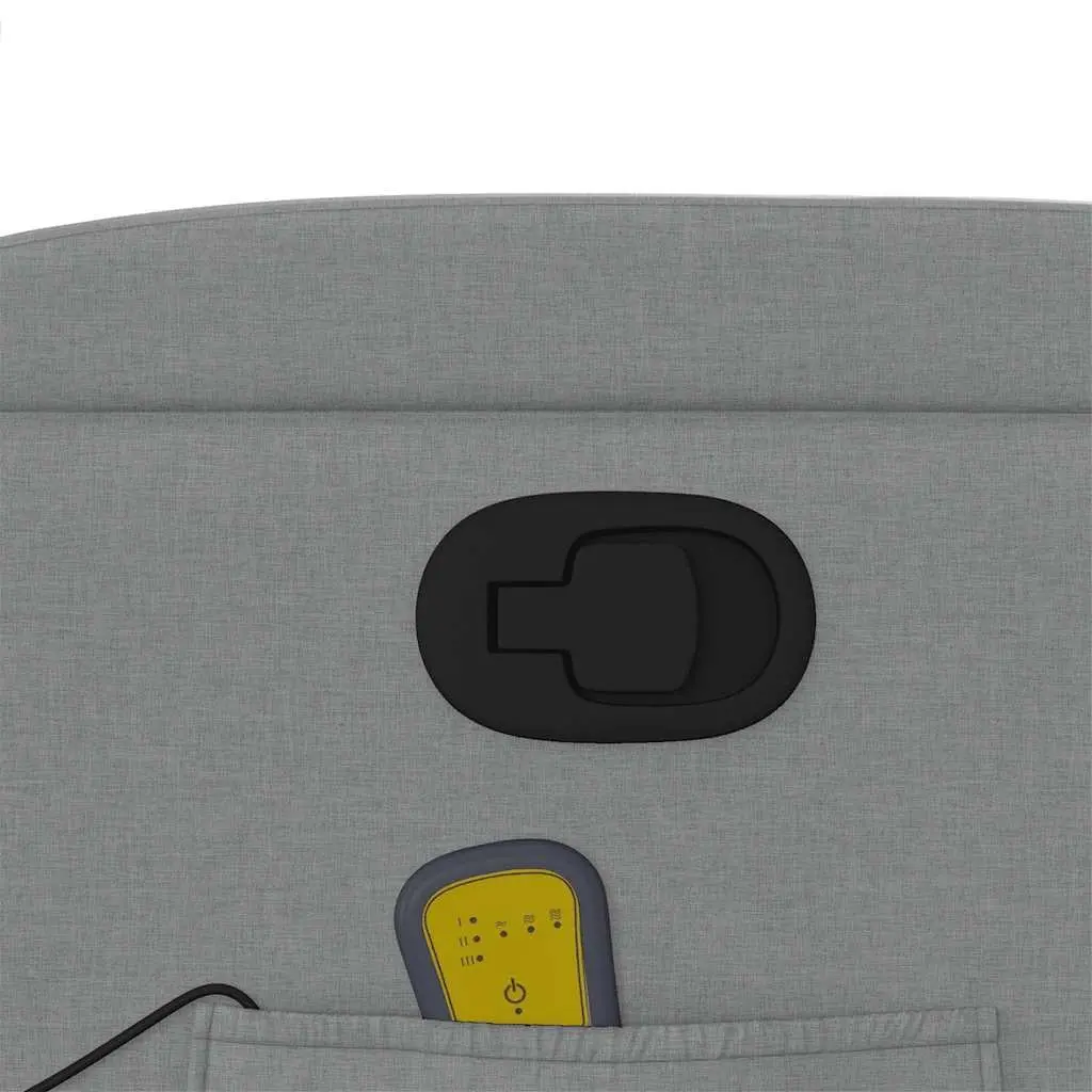 Grey Fabric Massage Recliner Chair with Footrest