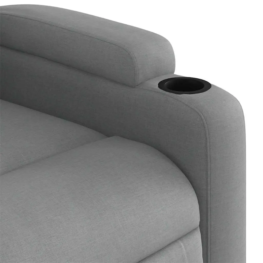 Grey Fabric Massage Recliner Chair with Footrest