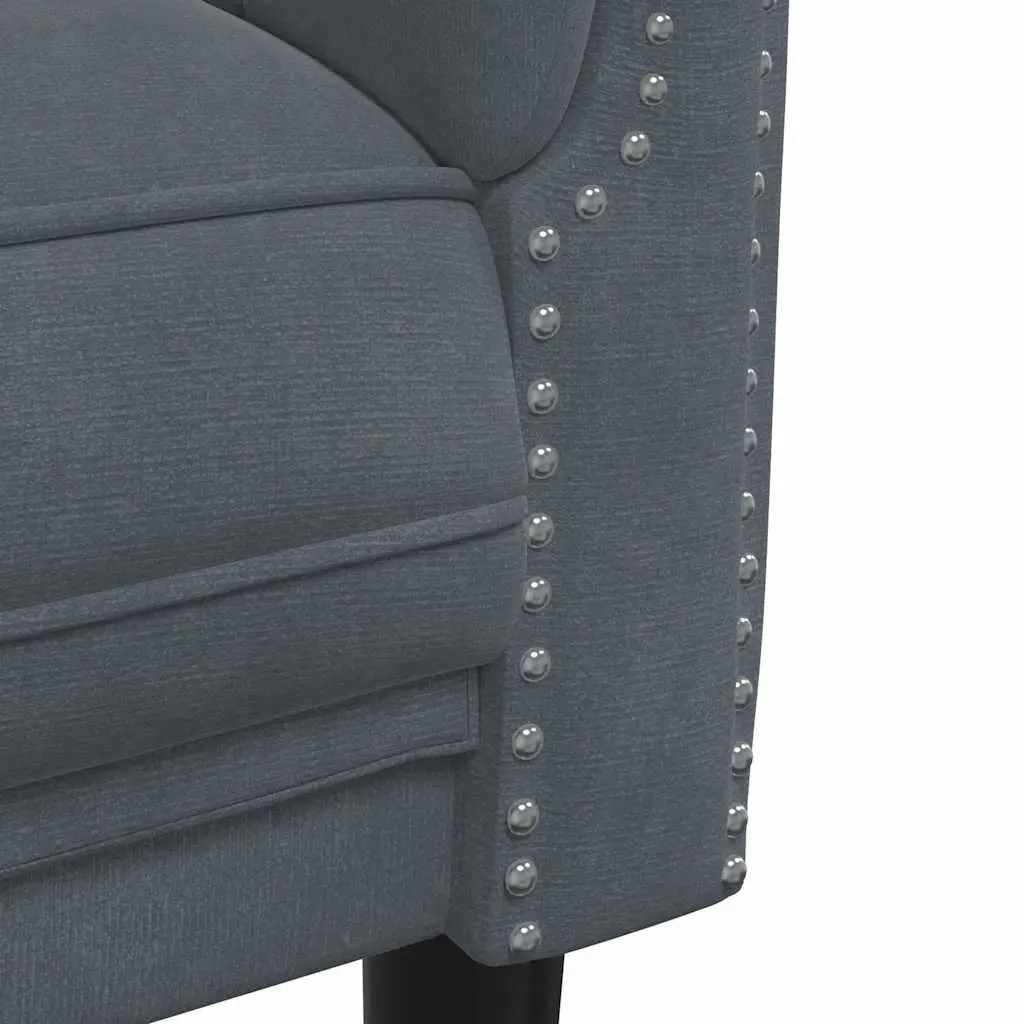 Grey Velvet Upholstered 3-Seater Sofa Modern Living Room Couch Padded