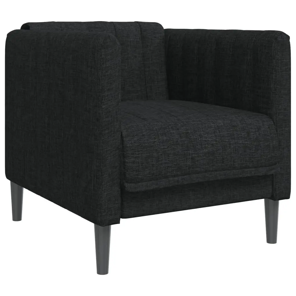 Sofa Chair Black Fabric Armchair Living Room Seating Lounge Furniture Modern