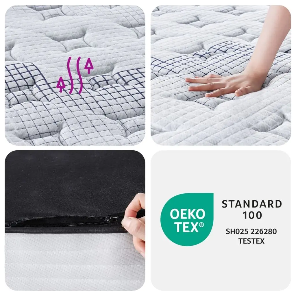 Pocket Spring Mattress 90x190cm Grey
