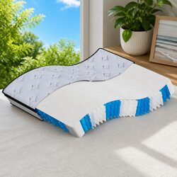 Medium Firm Pocket Spring Mattress Double Size 137x190cm Grey