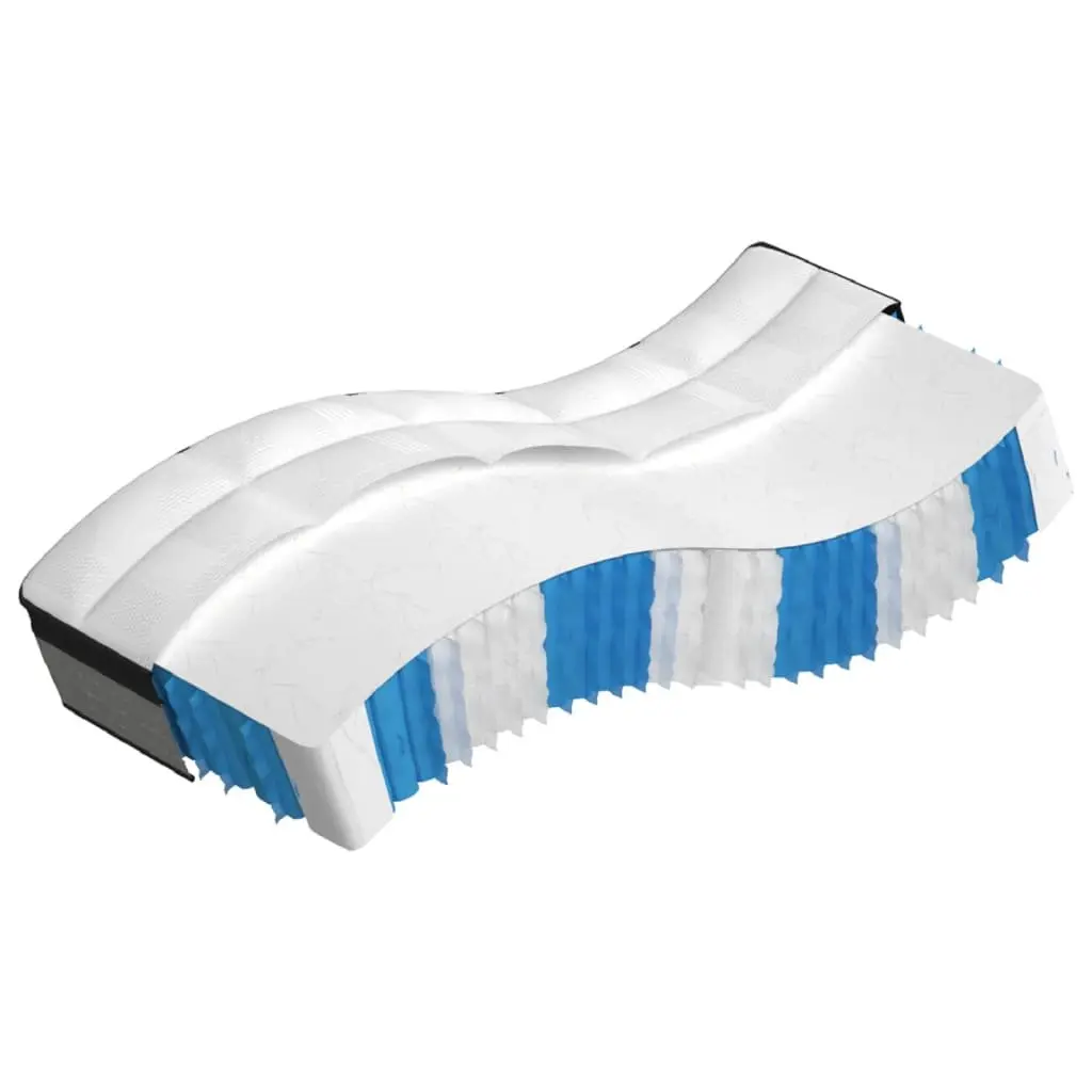Pocket Spring Mattress Medium Plus 90x190 cm White Bedroom Sleep Support
