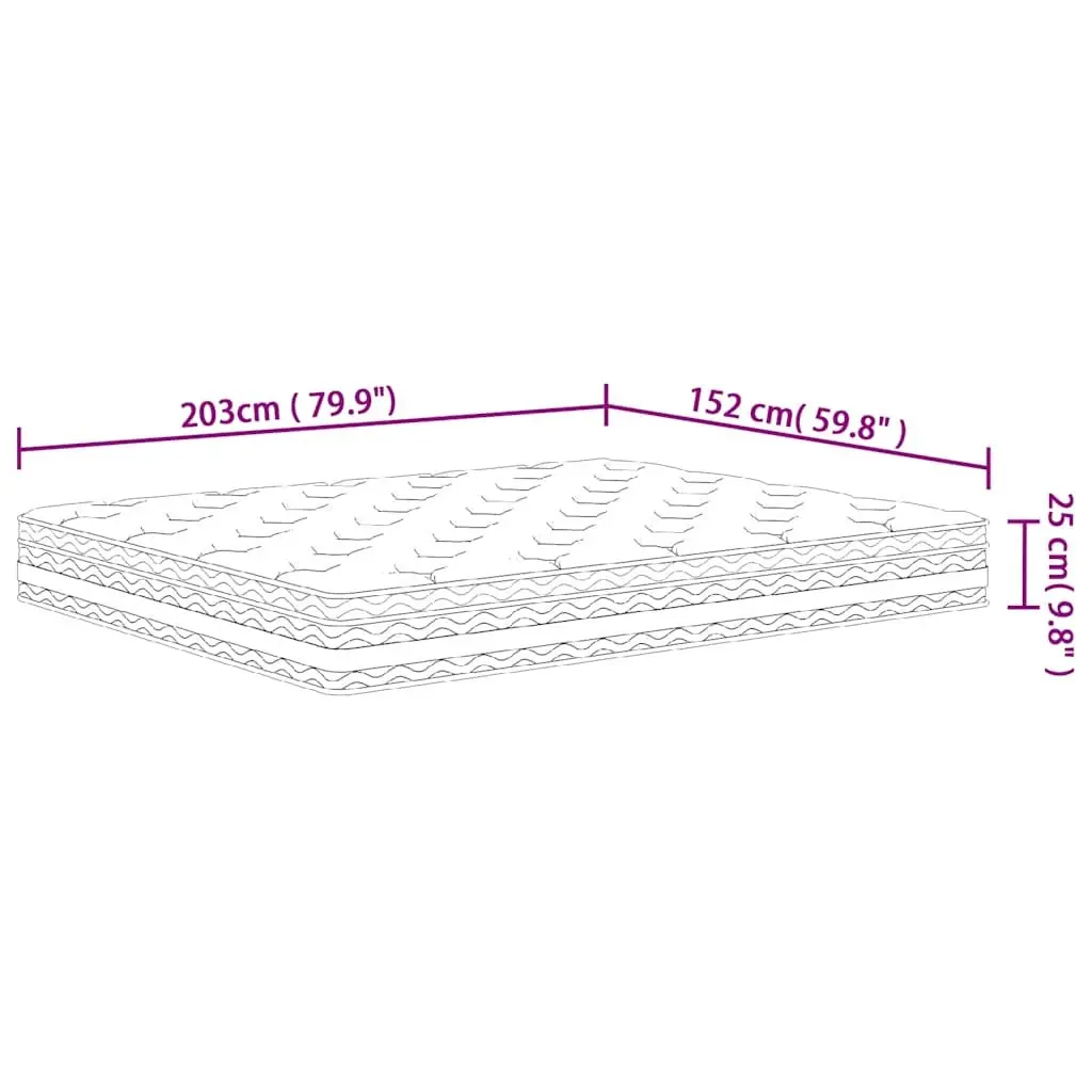 Queen Pocket Spring Mattress 152x203cm