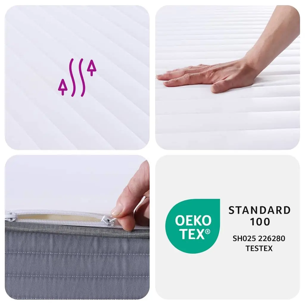 Foam Mattress Double-Sided White Medium Soft 137x190 cm Springless Sleeping Comfort