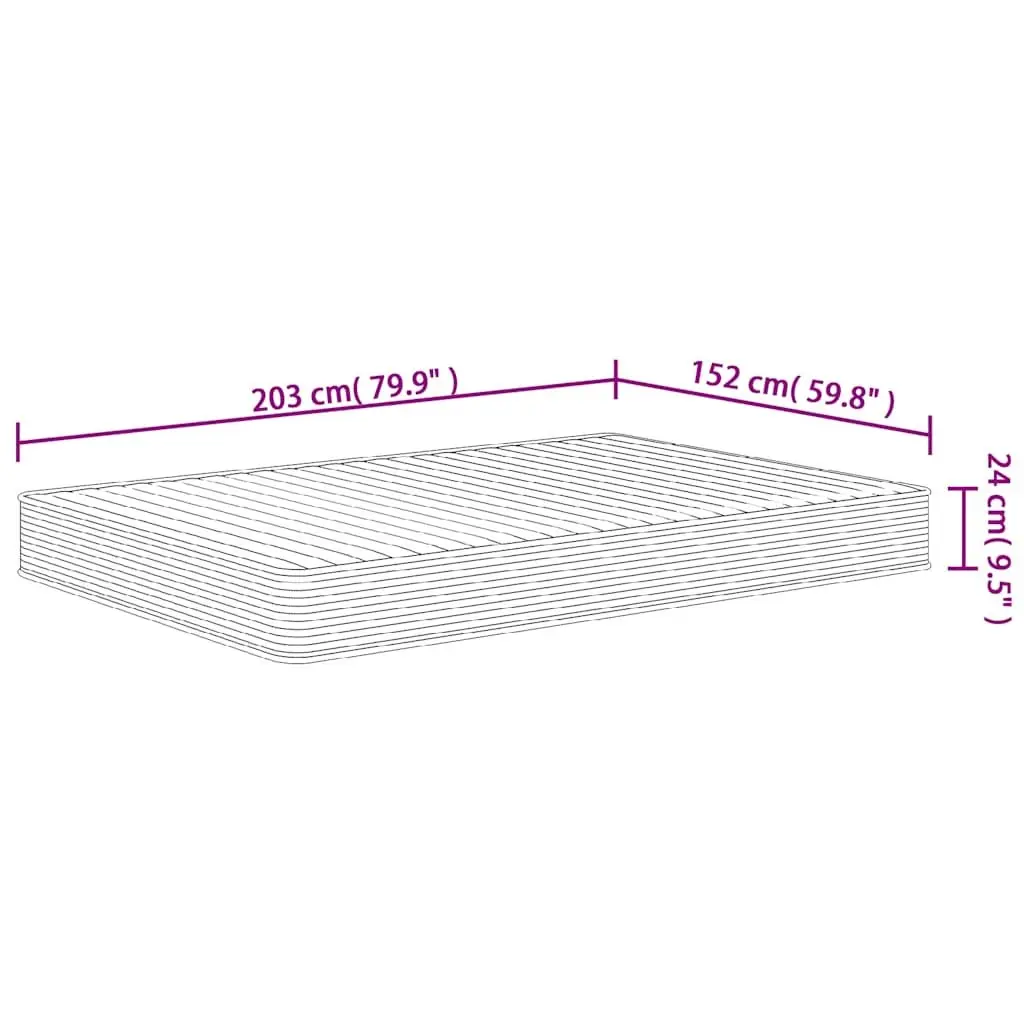 Queen Size Foam Mattress Medium Soft 152x203 cm Double Sided Flippable
