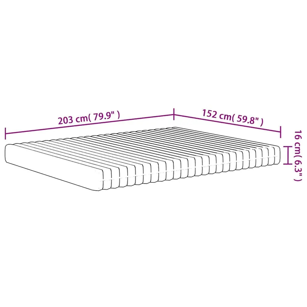 Queen Size Double-Sided Flippable Foam Mattress 152x203 cm