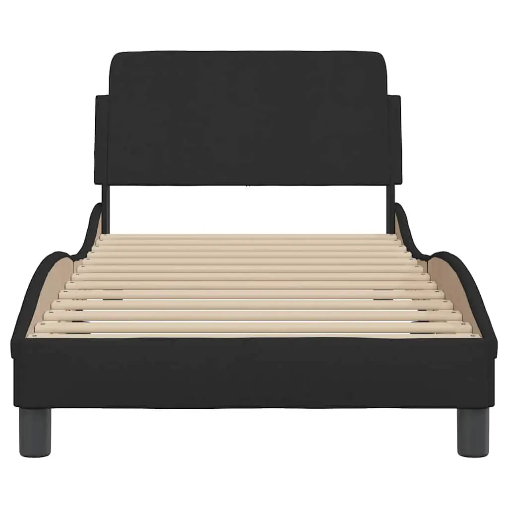 Dover Black Bed Frame with Headboard 90x190 cm