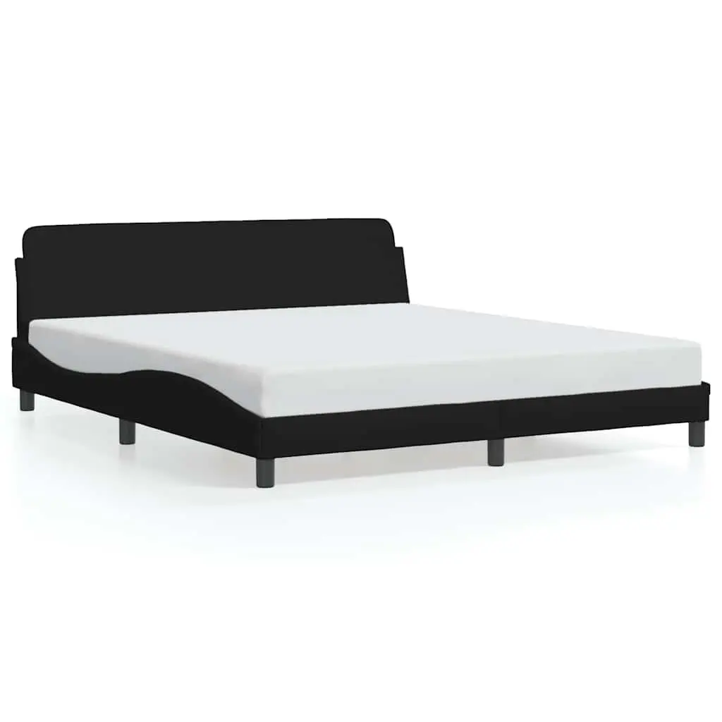 King Bed Frame 180x200 cm in Black Fabric