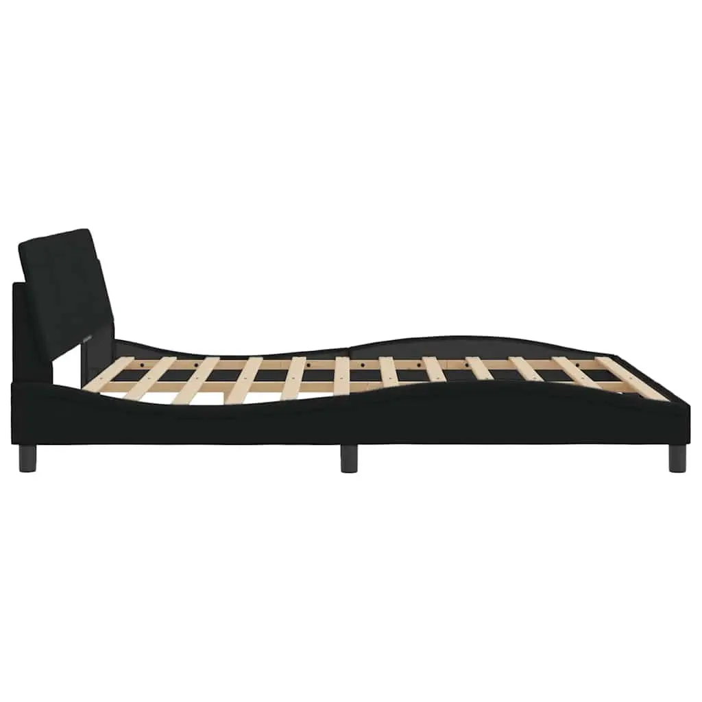 King Bed Frame 180x200 cm in Black Fabric