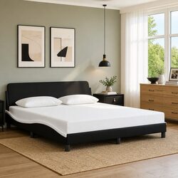 Elegant King Bed Frame 180x200 cm with Headboard