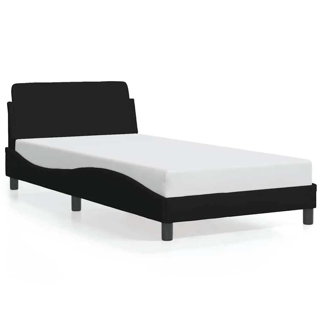 King Single Bed Frame with Headboard in Black