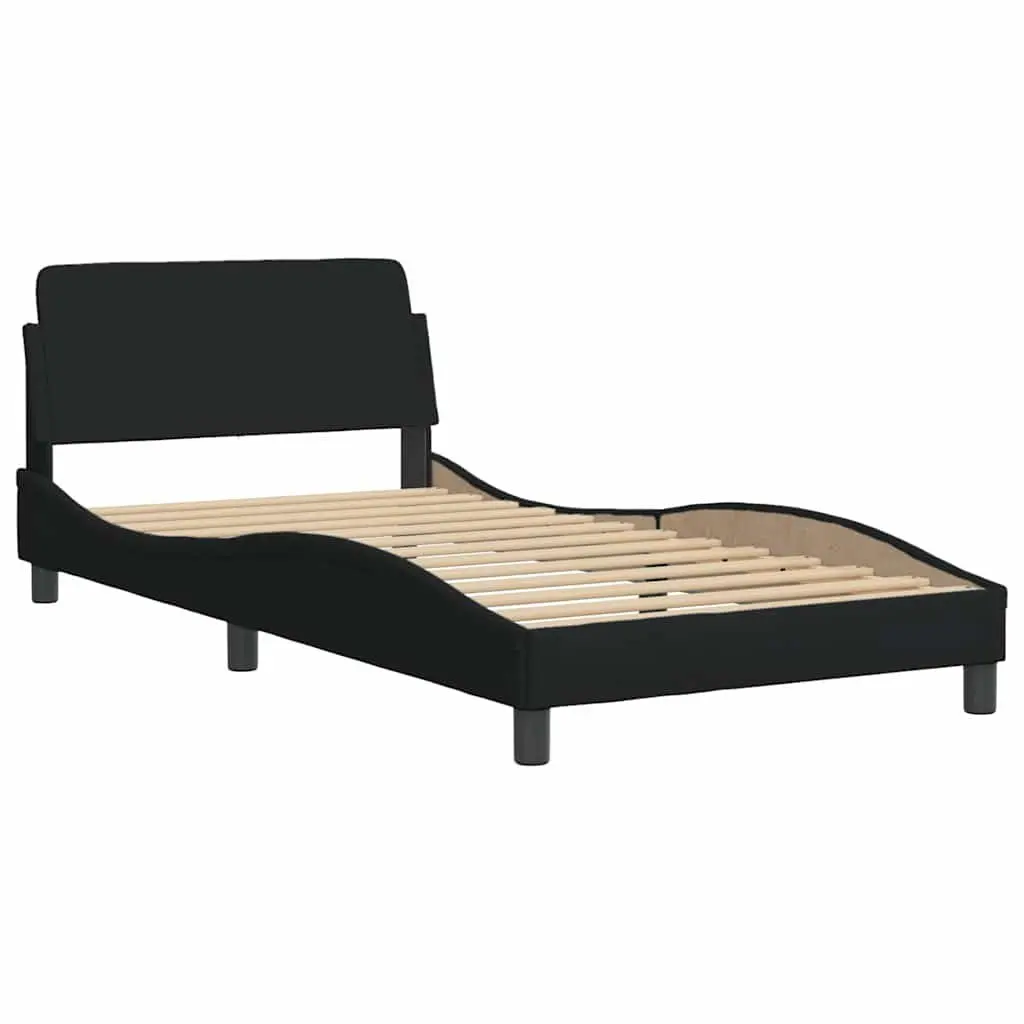 King Single Bed Frame with Headboard in Black