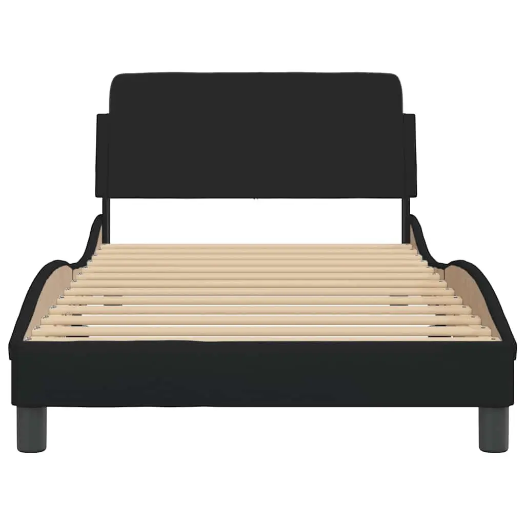 King Single Bed Frame with Headboard in Black
