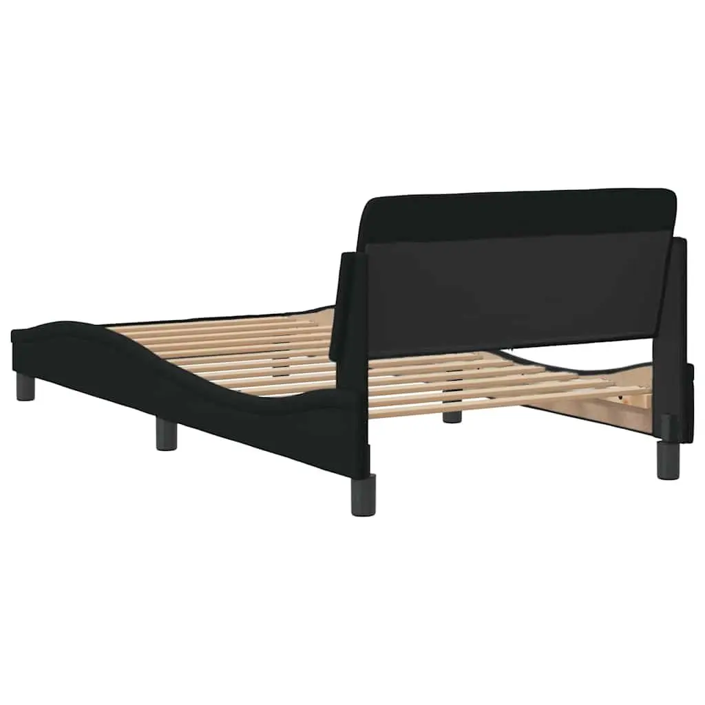 King Single Bed Frame with Headboard in Black
