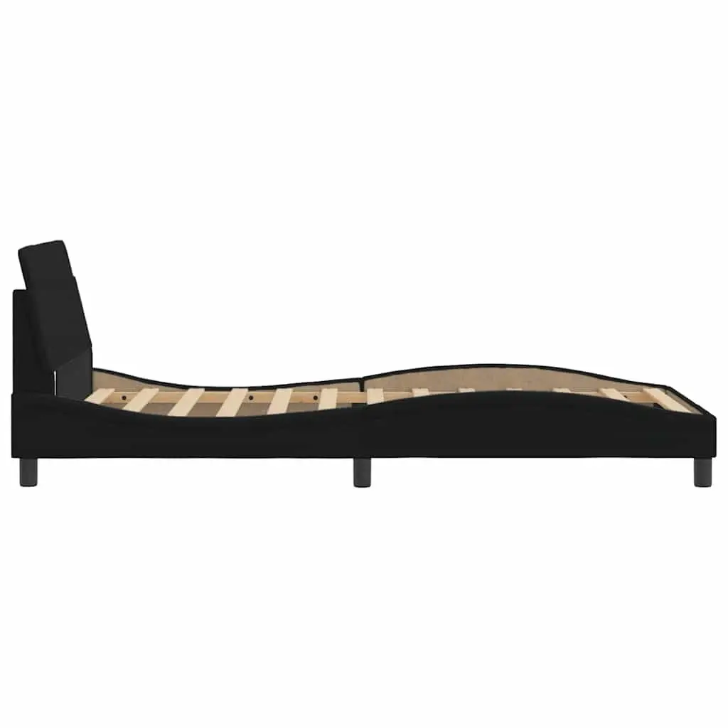 King Single Bed Frame with Headboard in Black