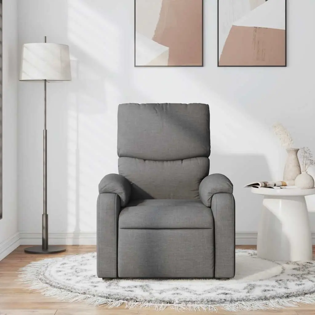 Dark Grey Fabric Massage Recliner Chair