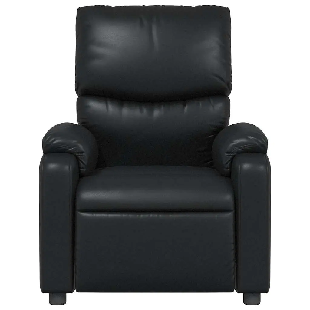 Black Faux Leather Manual Reclining Massage Chair